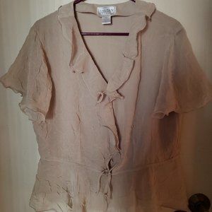 Womens polyester crinkle blouse